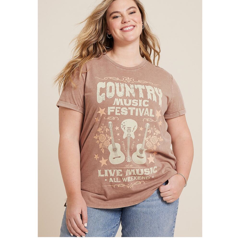 Country Music Festival T-shirt Maurices NWT Sz 1X Current Season Western Cowgirl - Picture 3 of 5